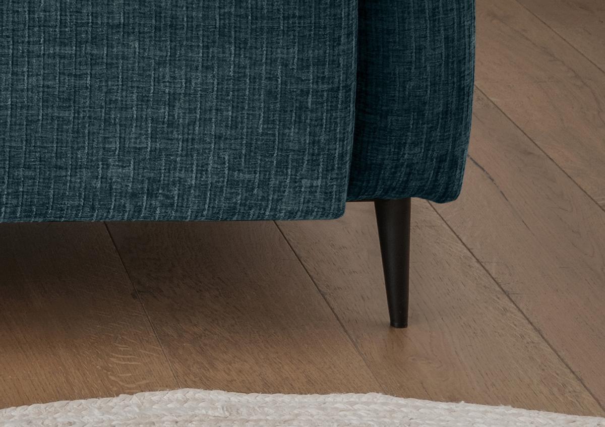 2-Sitzer-Sofa Marone Blau B: 140cm - Blau/Schwarz, MODERN, Textil (140/76/90cm) - Livetastic