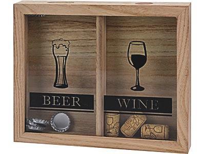 Dekorpanel Beer & Wine - Barna, Fa (25/5/21cm)