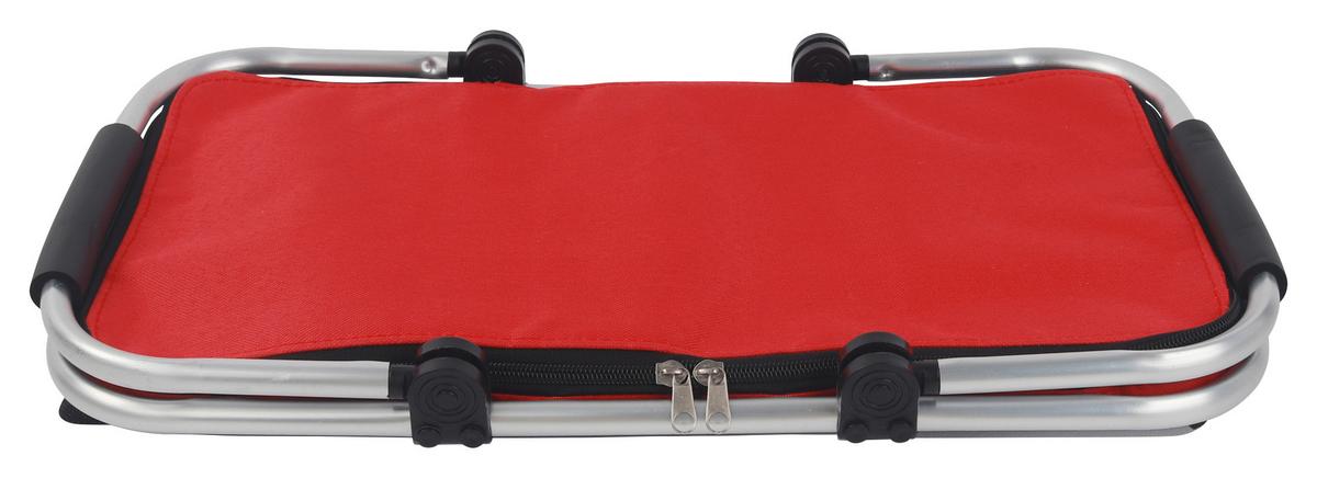 EINKAUFSKORB EASYMAXX THERMO - Rot/Silberfarben, Basics, Kunststoff/Metall (47/28/23cm) - EASYMAXX