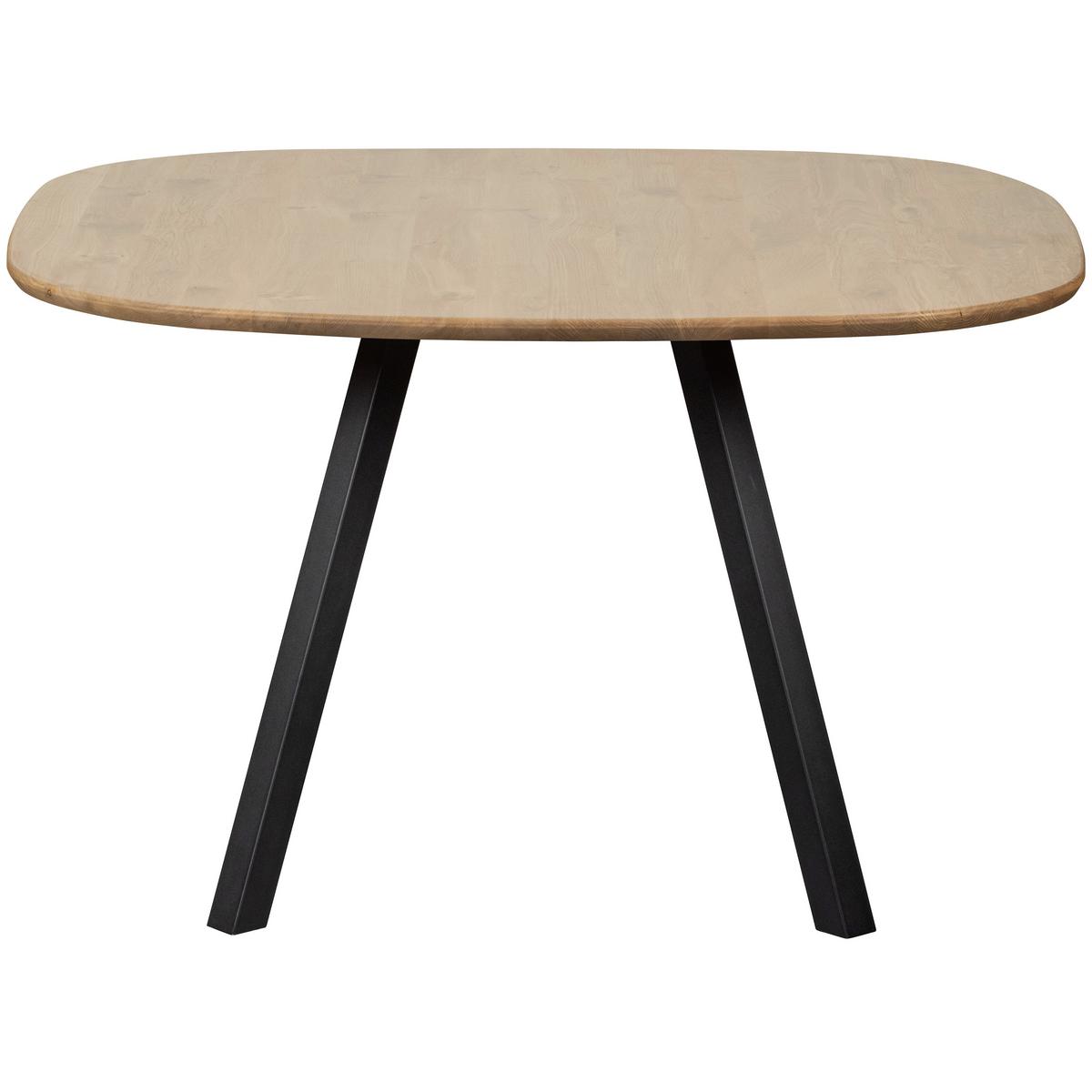 Esstisch Tablo Eichefarben L: 130 Cm - Eichefarben/Schwarz, Design, Holz/Metall (130/130/75cm) - Livetastic