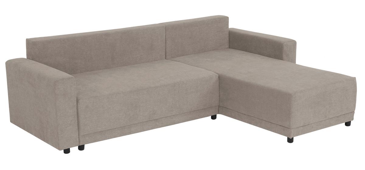 Ecksofa Time Greige S: 178x248 cm - Greige/Schwarz, Design, Textil (178/248cm) - MID.YOU