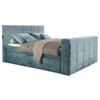 Boxspringbett Mit Bettkasten 180x200 Cm Denver - Blau, KONVENTIONELL, Textil (180/200cm) - Carryhome