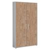Aktenschrank Office Edition Grau, Eiche Dekor B: 84,4cm - Eichefarben/Grau, MODERN, Holzwerkstoff (84,4/185,6/33cm) - MID.YOU