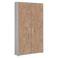 Aktenschrank Office Edition Grau, Eiche Dekor B: 84,4cm - Eichefarben/Grau, MODERN, Holzwerkstoff (84,4/185,6/33cm) - MID.YOU