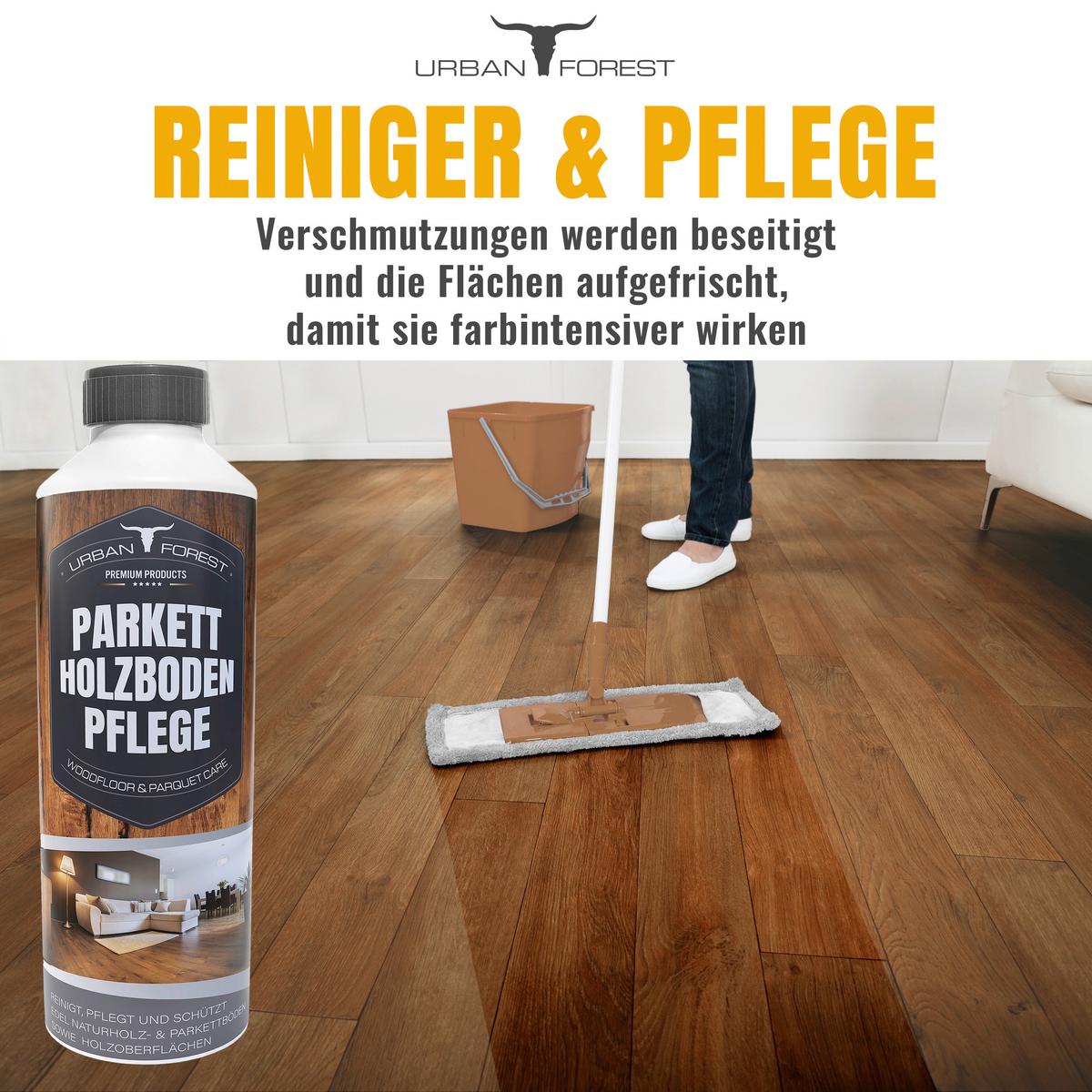 BODENPFLEGEMITTEL PARKETT UND HOLZBODEN PFLEGE - Basics, Kunststoff (500ml) - Urban Forest