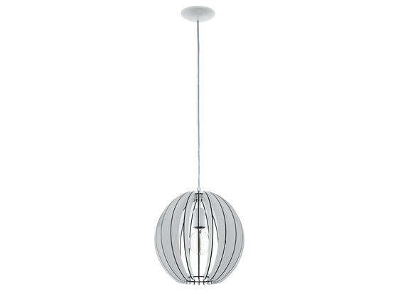 Hängeleuchte Cossano Ø 30 cm - Weiß, MODERN, Holz/Metall (30/130cm) Hängeleuchte Cossano Ø 30 cm - Weiß, MODERN, Holz/Metall (30/130cm)