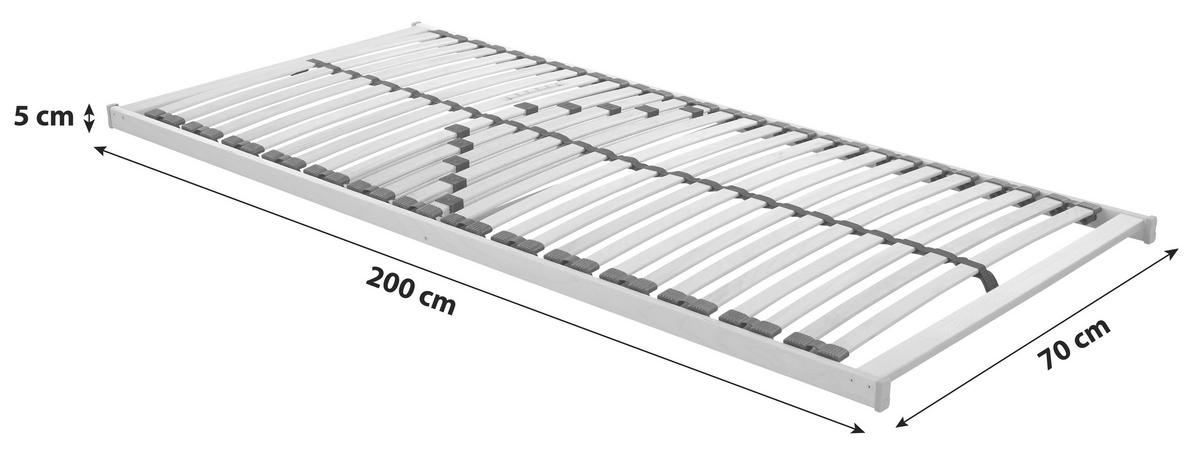 Lattenrost Primatex 70x200 cm verstellbar - Birkefarben, Holz (70/200cm) - Primatex
