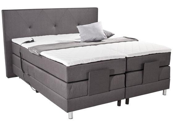 Boxspring Ágy Thunder - sötétszürke, konvencionális, textil (202/121/212cm) Boxspring Ágy Thunder - sötétszürke, konvencionális, textil (202/121/212cm)