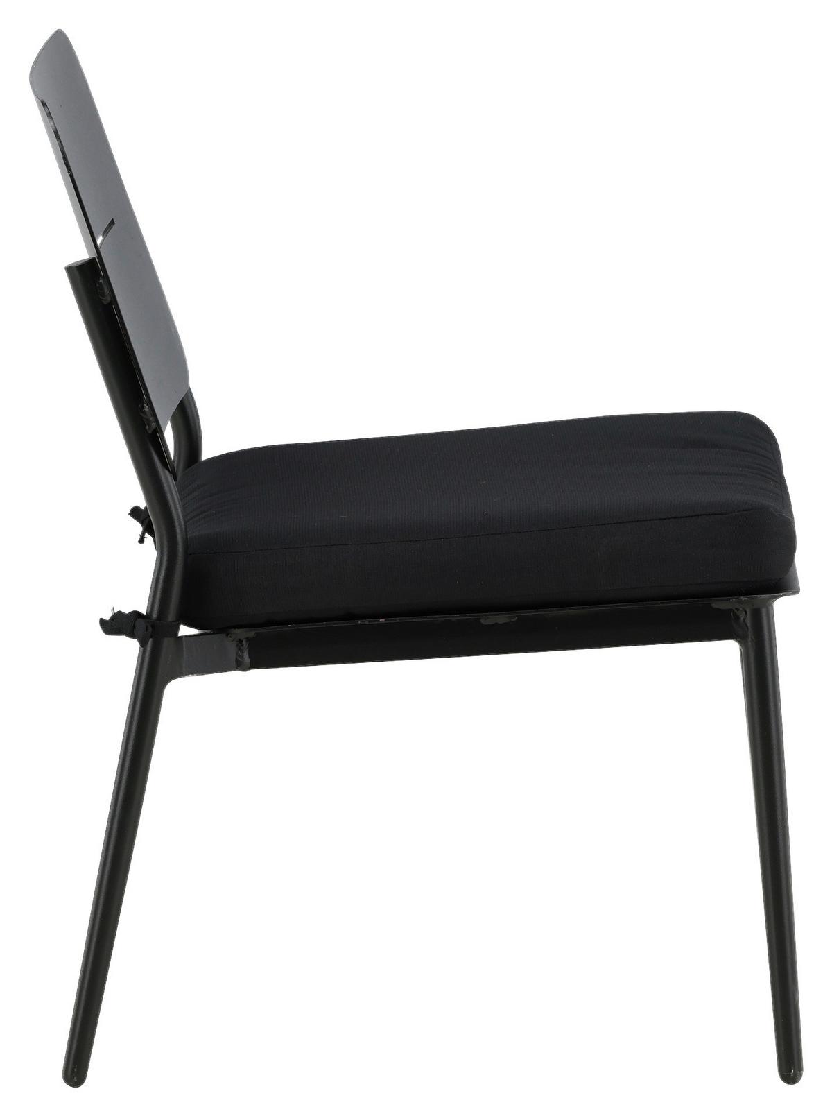 Loungesessel 2er-Set Lina aus Stahl - Schwarz, KONVENTIONELL, Textil/Metall (55/73/59cm) - Gardenson