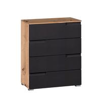 Komód Moon 1 65/80 Cm - Artisan tölgy/antracit, Modern, faalapú anyag (65/80/40cm)