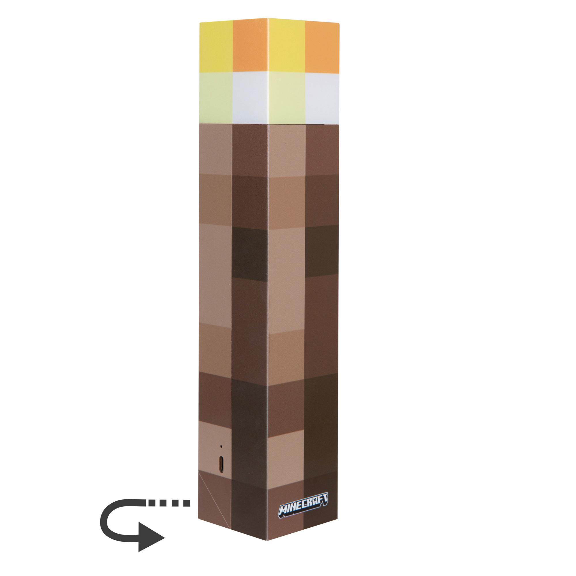 Nachttischleuchte Minecraft Fackel - Braun, Kunststoff (5,6/28/5,6cm)