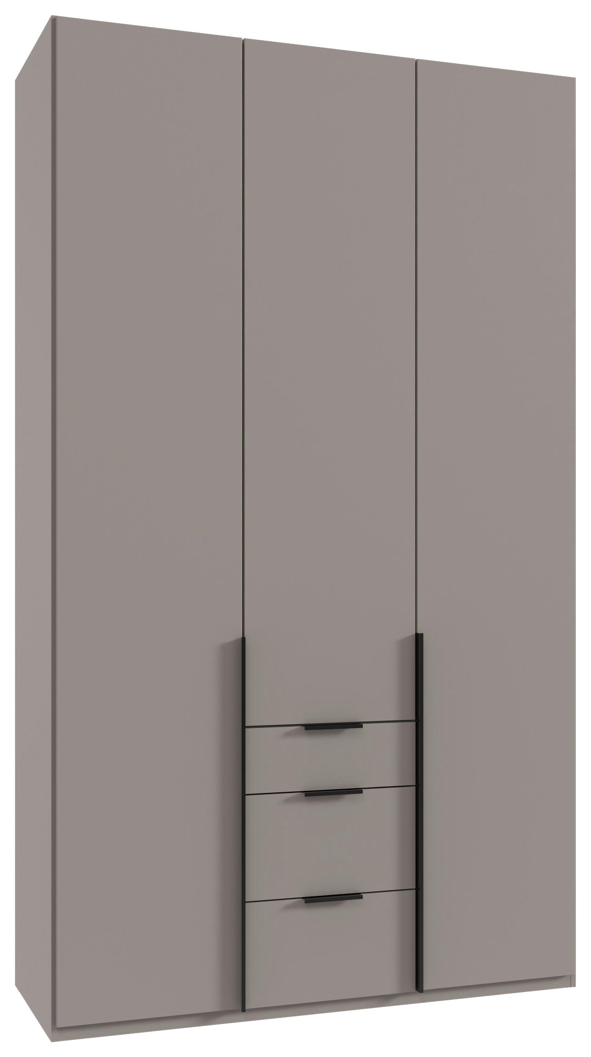 Drehtürenschrank Ny A Black Grau/Sahara B: 135 cm - Grau/Sahara, MODERN, Holzwerkstoff (135/236/58cm) - MID.YOU