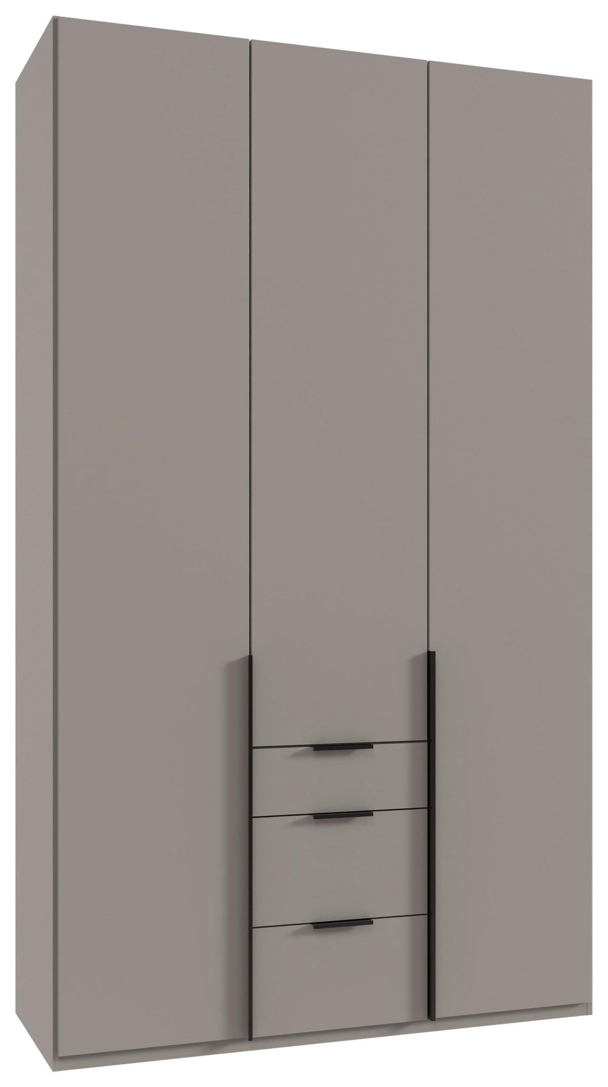 Drehtürenschrank Ny A Black Grau/Sahara B: 135 cm - Grau/Sahara, MODERN, Holzwerkstoff (135/236/58cm) - MID.YOU