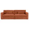 Bigsofa Manolis B: 260 cm Rostfarben Cord - Rostfarben/Schwarz, KONVENTIONELL, Textil (260/66/115cm) - MID.YOU