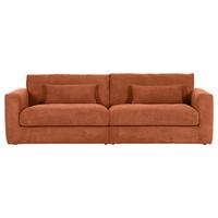 Bigsofa Manolis B: 260 cm Rostfarben Cord - Rostfarben/Schwarz, KONVENTIONELL, Textil (260/66/115cm) - MID.YOU