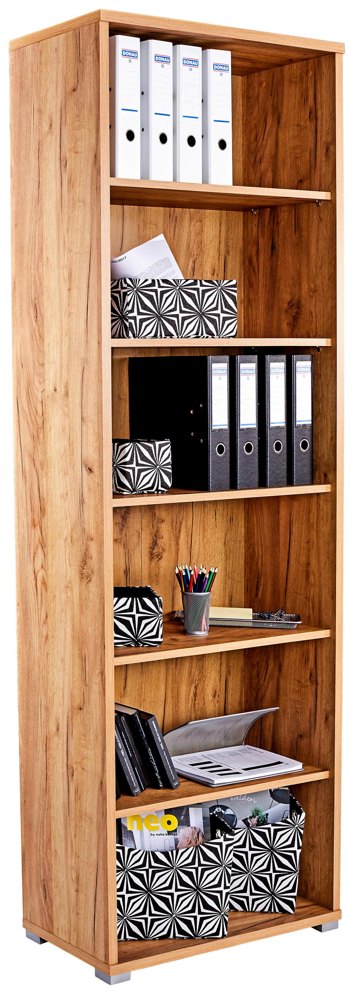 Regál na šanóny PROFI - farba duba/chrómová, Modern, kompozitné drevo/plast (75/220/35cm) - Ondega