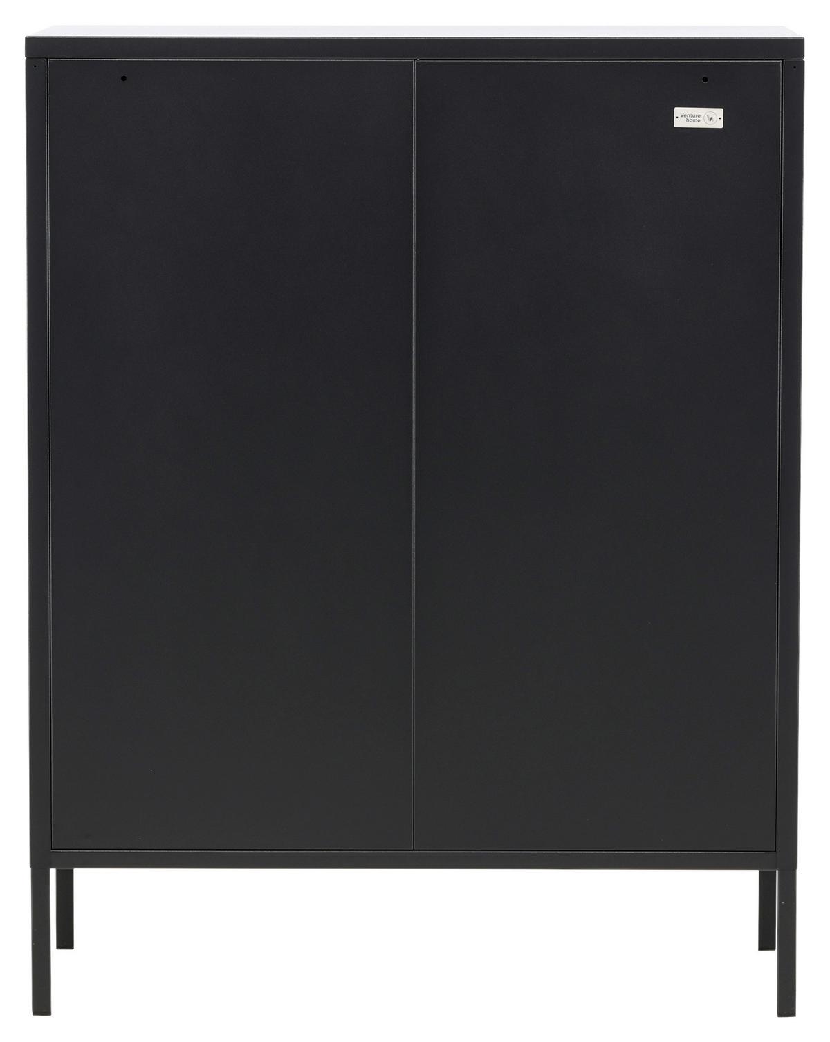 Sideboard Misha - Schwarz, Design, Metall (80/101.5/40cm) - Livetastic