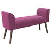 Hockerbank Tiffany Samt Lila B: 54,5 cm - Lila/Walnussfarben, MODERN, Textil (92,7/54,50/30cm) - Playboy