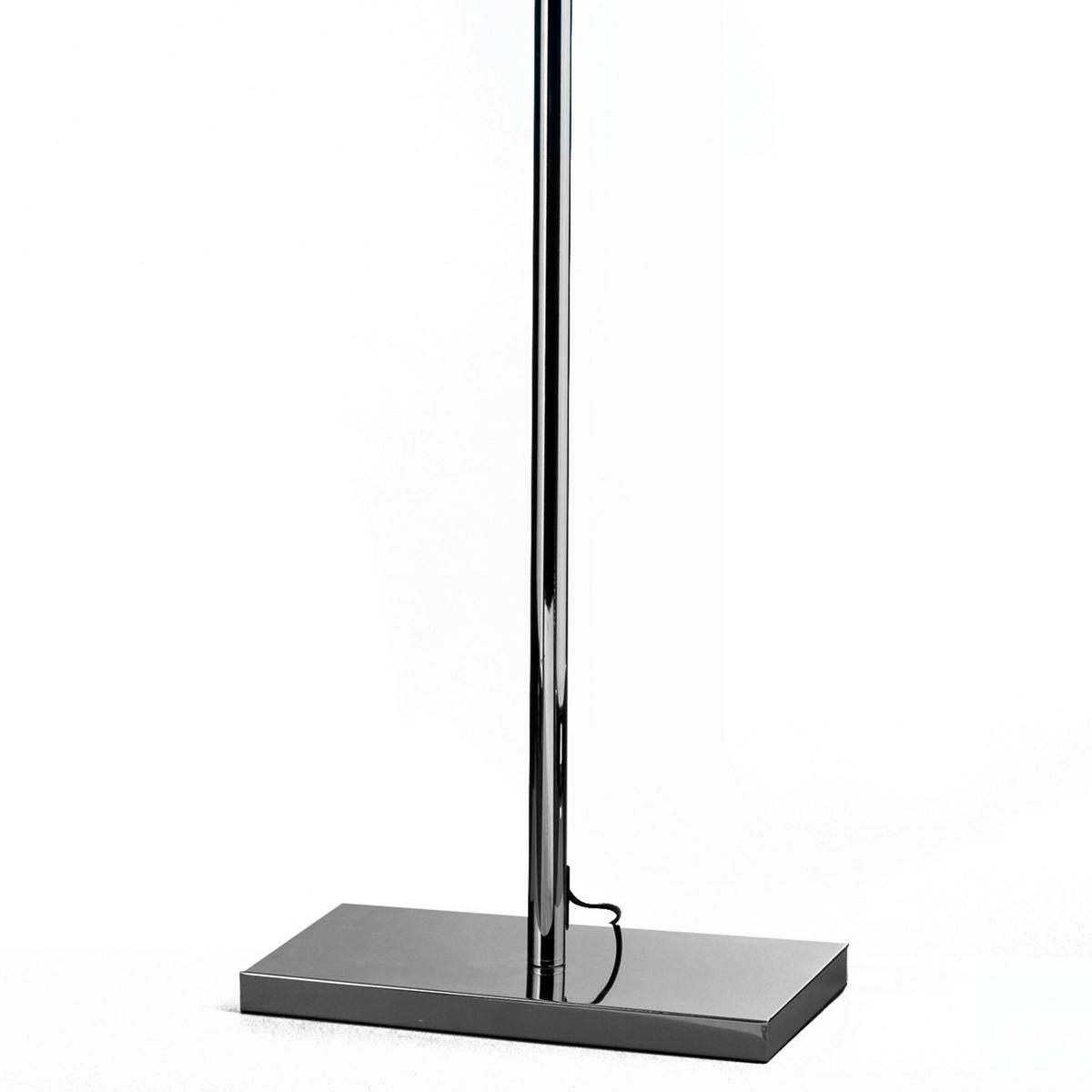 Stehleuchte Hellgrau Chromfarben L: 30 Cm - Chromfarben/Hellgrau, Basics, Naturmaterialien/Kunststoff (30/50/155cm)