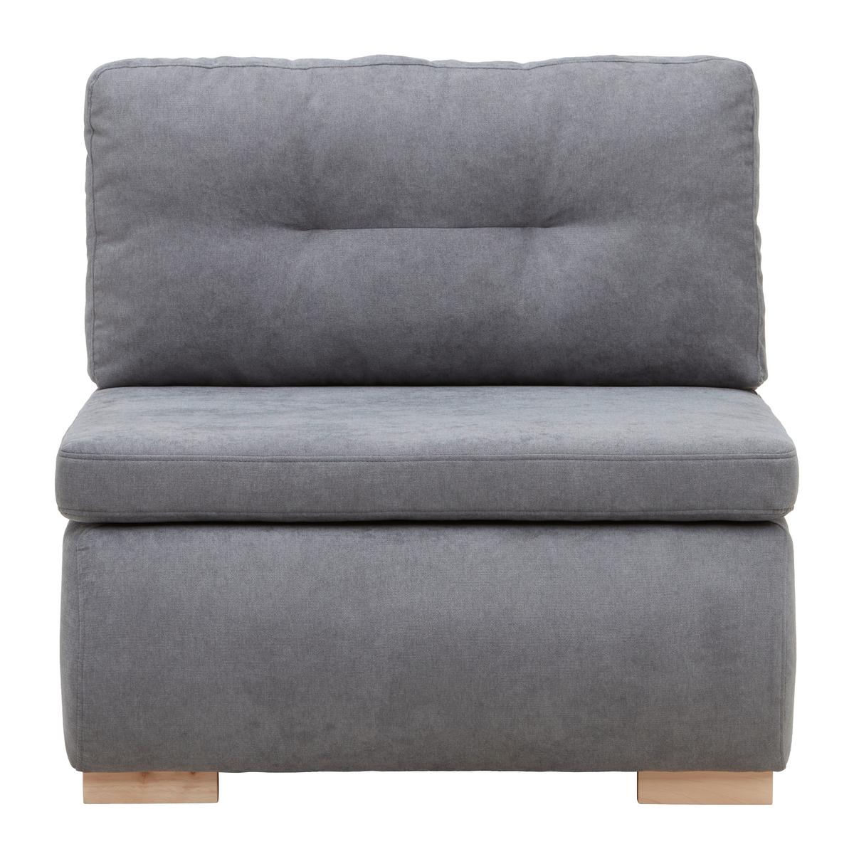 Rozkladacie kreslo MODENA s úložným priestorom a lôžkom - čierna/sivá, textil/plast (89/88/90cm) - Based