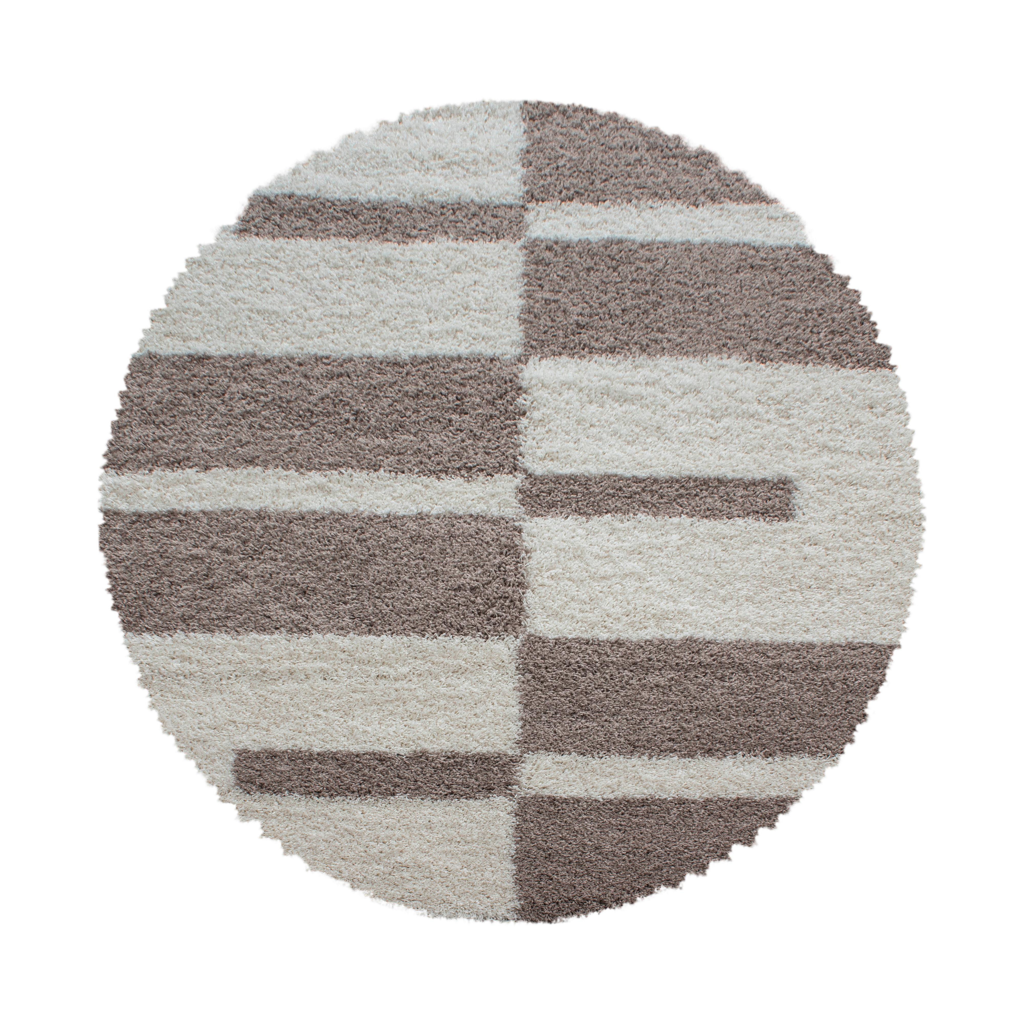 Hochflorteppich Gala - Beige, Design, Textil (120/120cm) - Novel