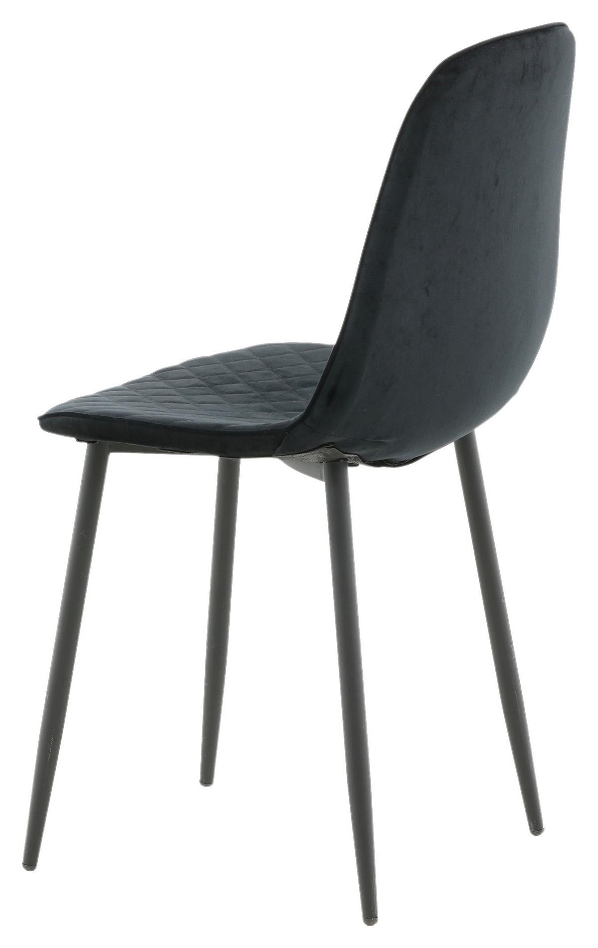 Stuhl-set Polar - Schwarz, Design, Textil/Metall (44/86/52cm) - Livetastic