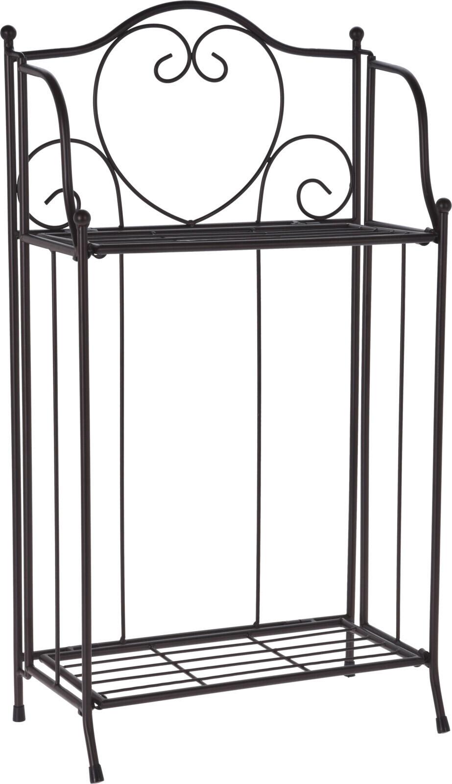 Blumenkastenhalter Berta - Schwarz, Basics, Metall (35,00/4,0/65,00cm)