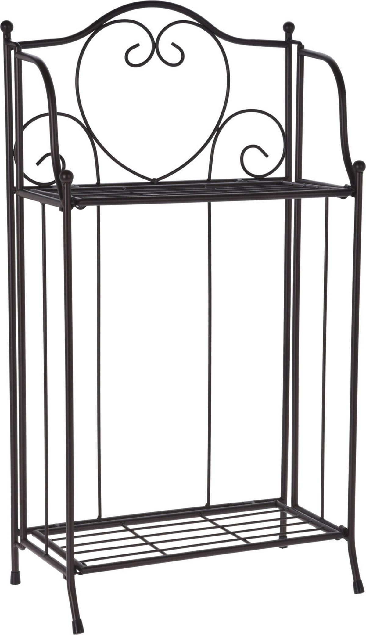 Blumenkastenhalter Berta - Schwarz, Basics, Metall (35,00/4,0/65,00cm)