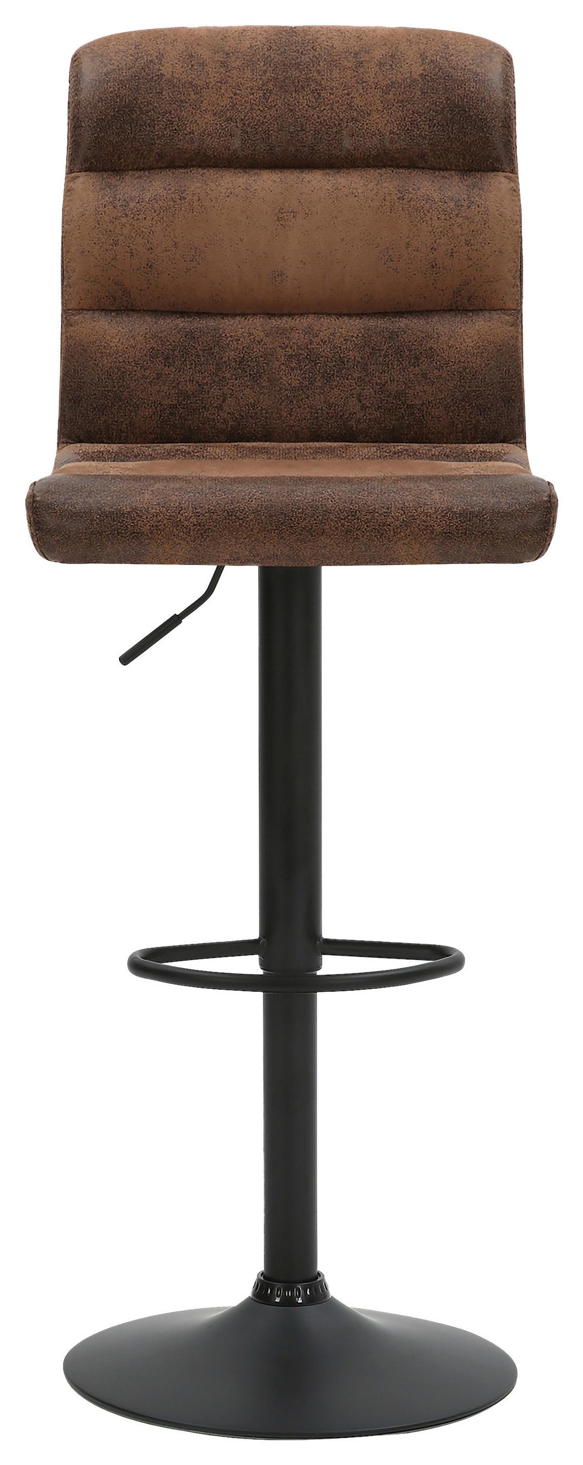 Barhocker-set Phil Braun/anthrazit B: 42 Cm - Anthrazit/Braun, LIFESTYLE, Textil/Metall (42/61-83/43cm) - MID.YOU