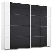 Skriňa s posuvnými dvermi alpská biela/antracit 226cm - biela/antracitová, Modern, kov/kompozitné drevo (226/210/62cm) - Rauch Möbel