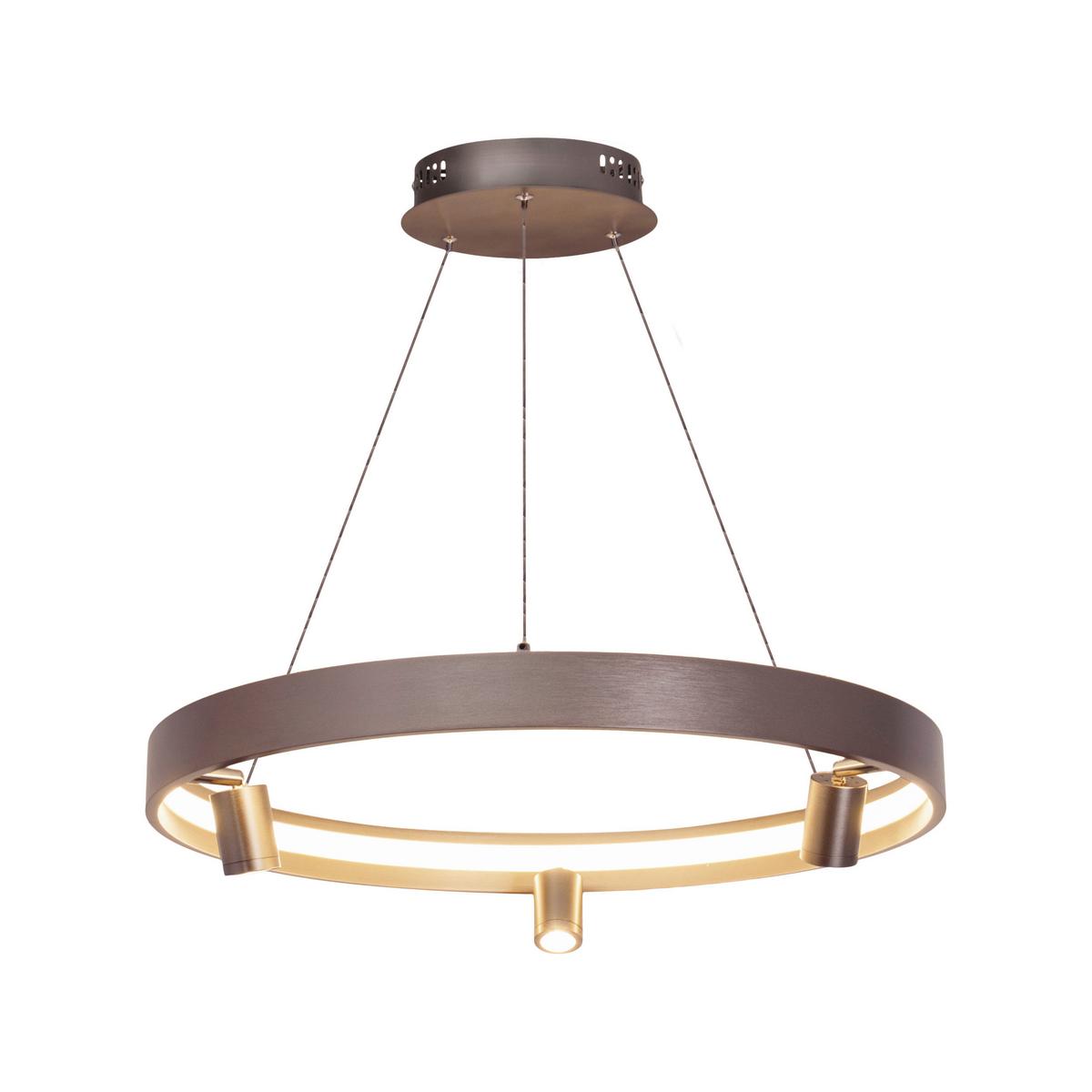 LED-Pendelleuchte 6139250 Tristan - Titanfarben, Design, Kunststoff/Metall (58/150cm) - Näve