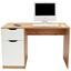 Schreibtisch West 1 - Eichefarben/Weiß, MODERN, Holzwerkstoff (116,4/76/60cm)