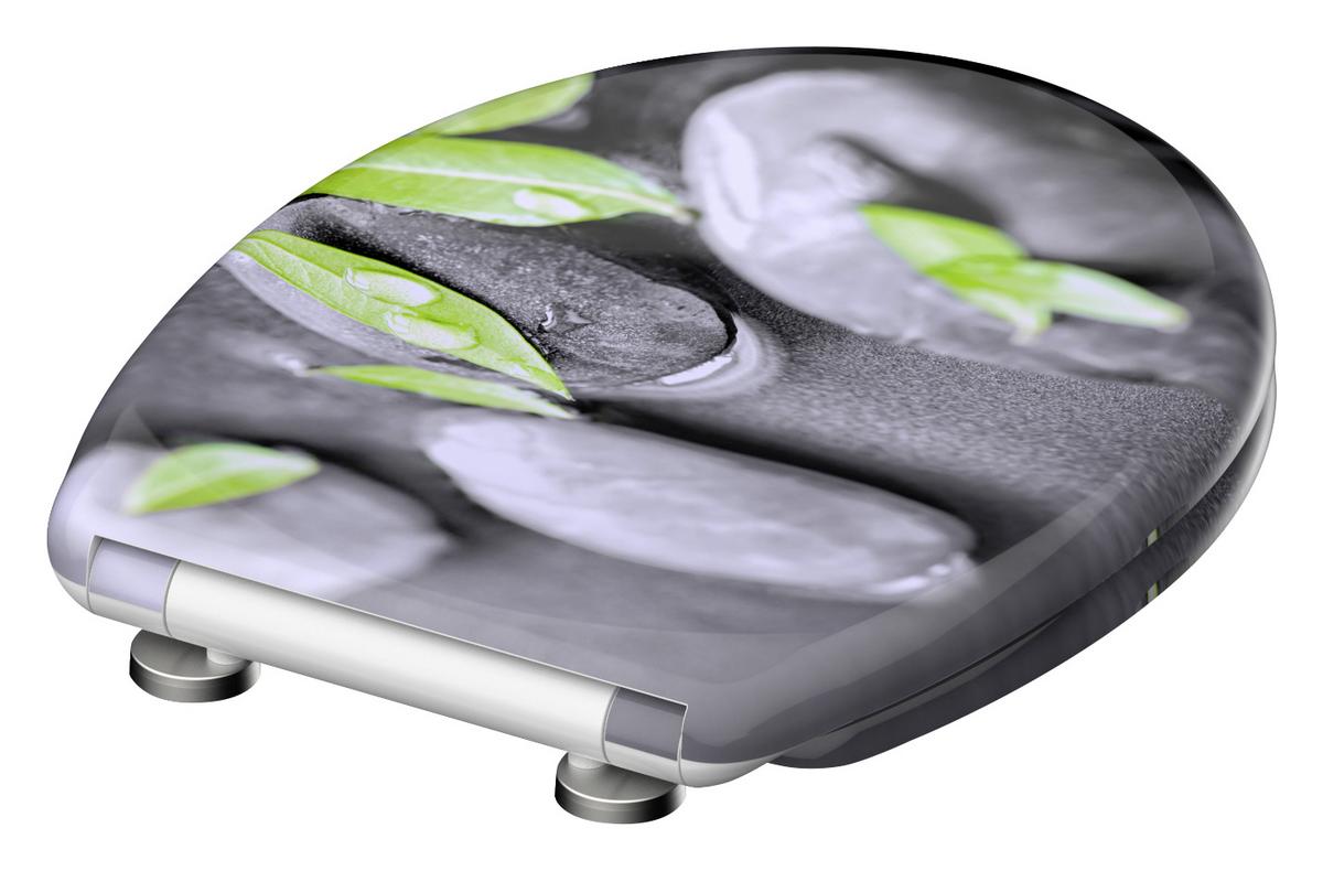 WC-Sitz Steinmotiv Stone Mit Absenkautomatik B: 37,5 cm - Multicolor, KONVENTIONELL, Kunststoff (37,5/45,0cm)