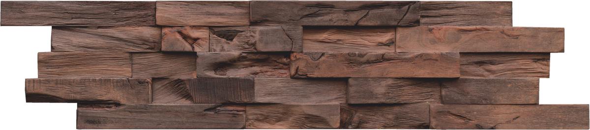 Wandverkleidung Beachwood Hevea Coffee - Braun, Basics, Holz (61/15/2cm)
