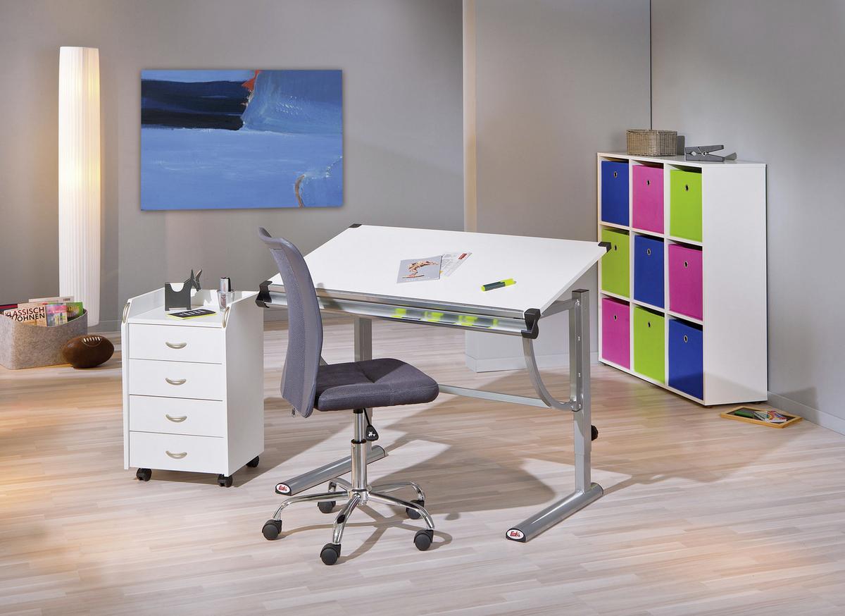Jugenddrehstuhl Bonnie Grau - Chromfarben/Grau, MODERN, Kunststoff/Textil (43/88/56cm) - MID.YOU