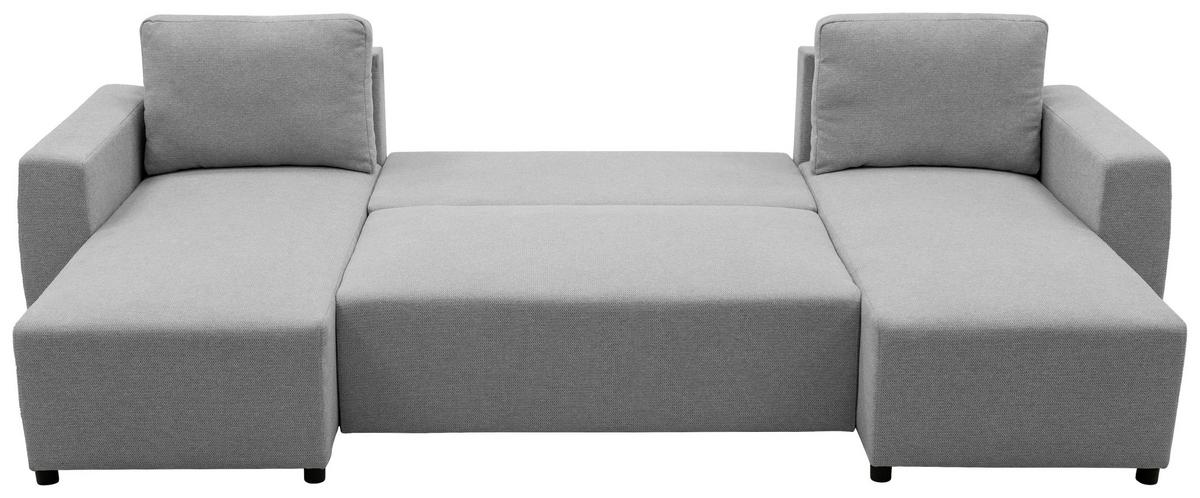 Wohnlandschaft Pharell Mit Schlaffunktion Grau - Schwarz/Grau, Basics, Textil (155/297/155cm) - Livetastic