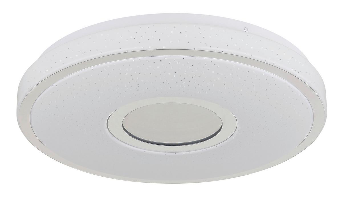 Led-deckenleuchte 41264t Astania - Chromfarben/Weiß, Basics, Kunststoff/Metall (38/6,5cm) - Globo
