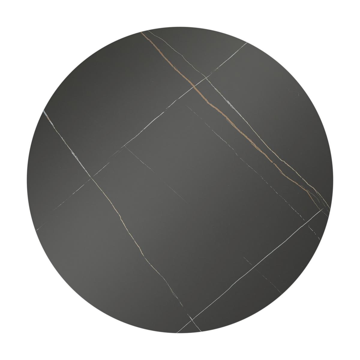 KONFERENČNÍ STOLEK PELA - černá, Moderní, kov/kompozitní dřevo (90/90/45cm) - Bessagi Home