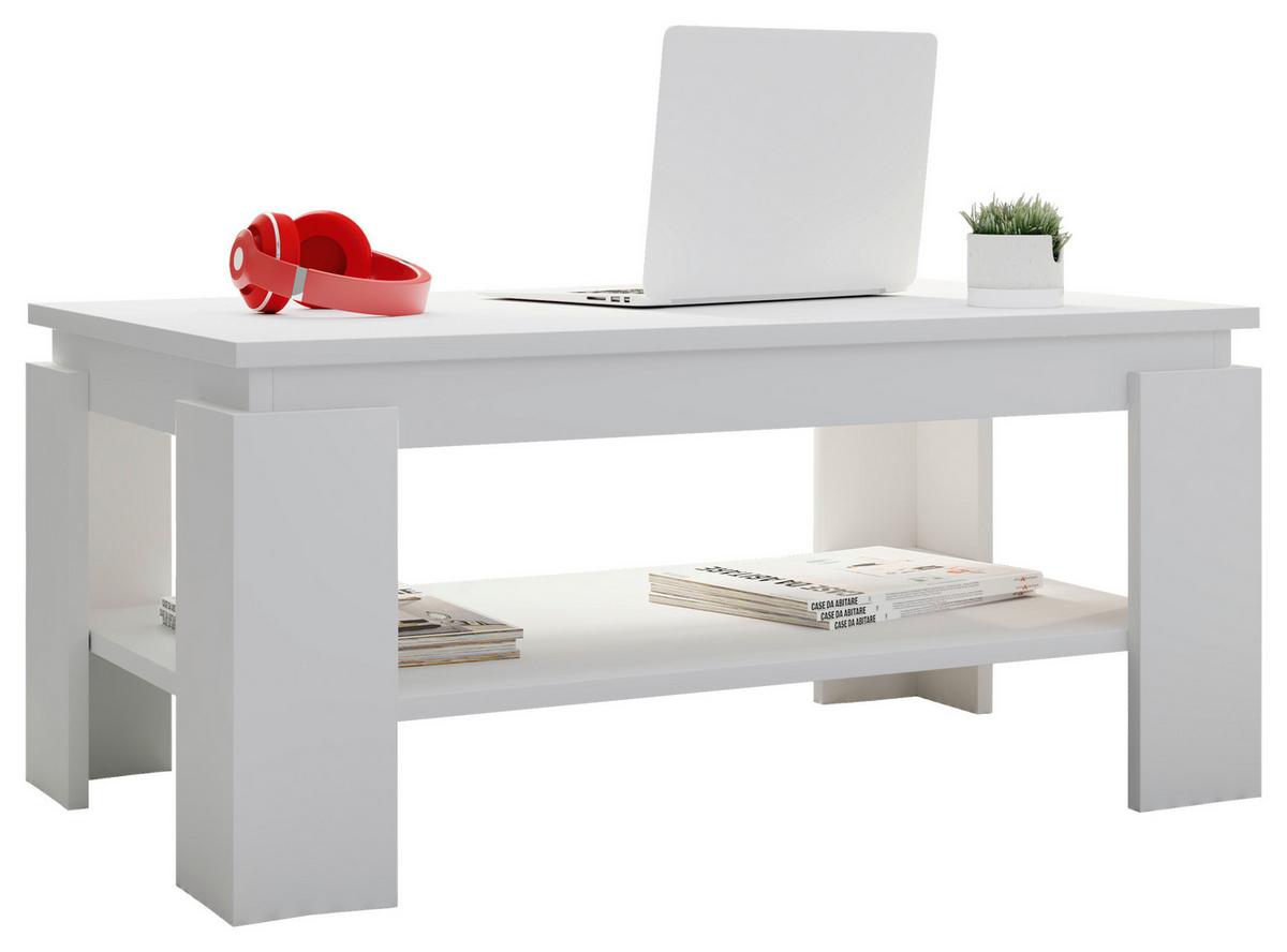 Konferenčný stolík Rolas, biely - biela, Modern, kompozitné drevo (90/53/41cm) - MID.YOU