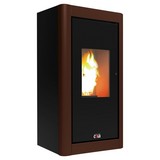 Pelletofen Urban mit Wi-Fi Modul - Rostfarben, MODERN, Metall (45,5/88,5/50,5cm)
