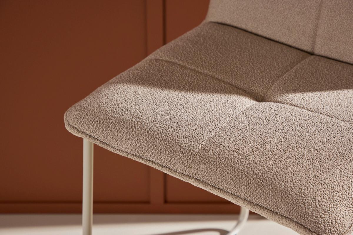 Barhocker-set Bisbee Beige B: 44,7 Cm - Beige, MODERN, Textil/Metall (44,7/85/50cm) - Livetastic