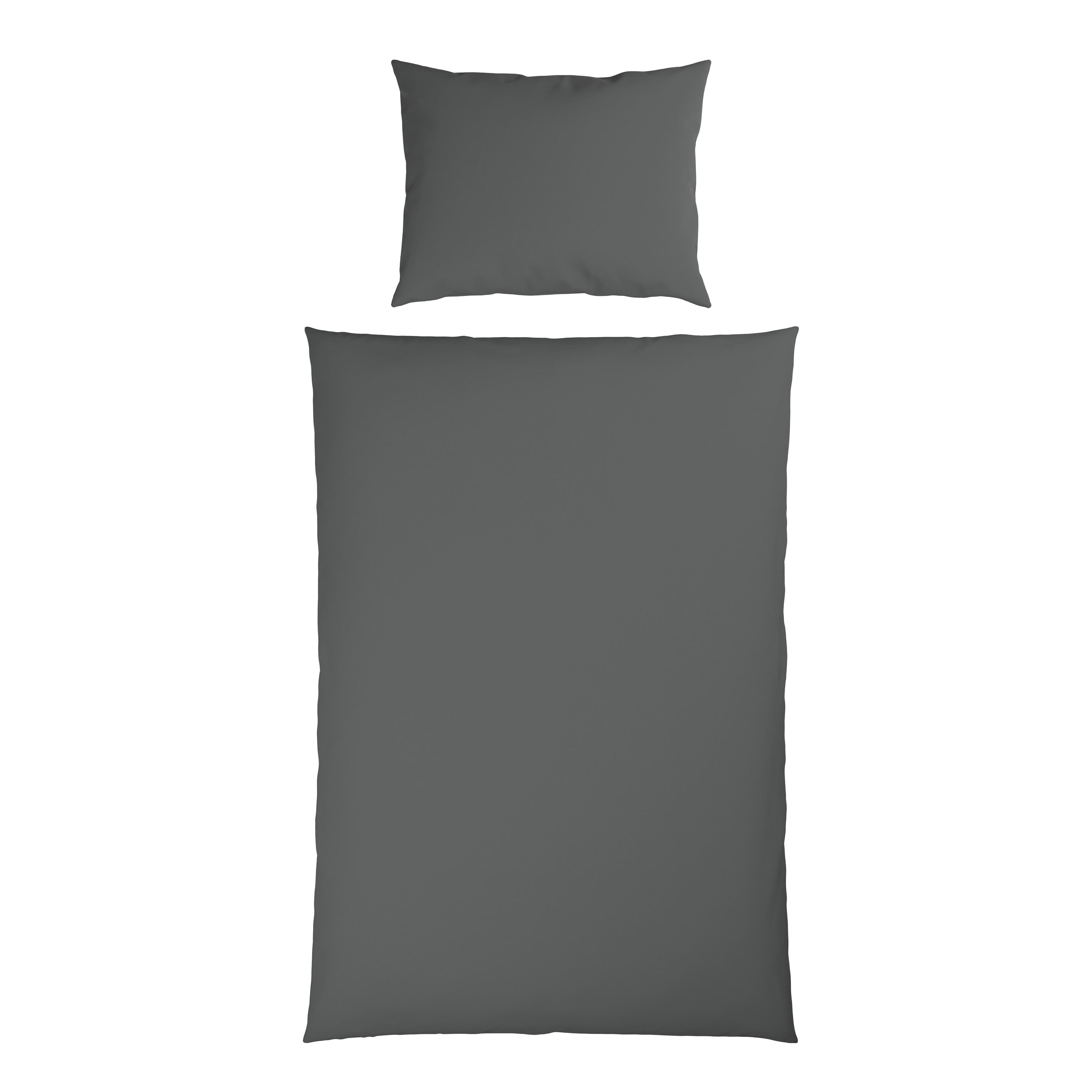 BETTWÄSCHE OLIVA - Dunkelgrau, MODERN, Textil - Luca Bessoni