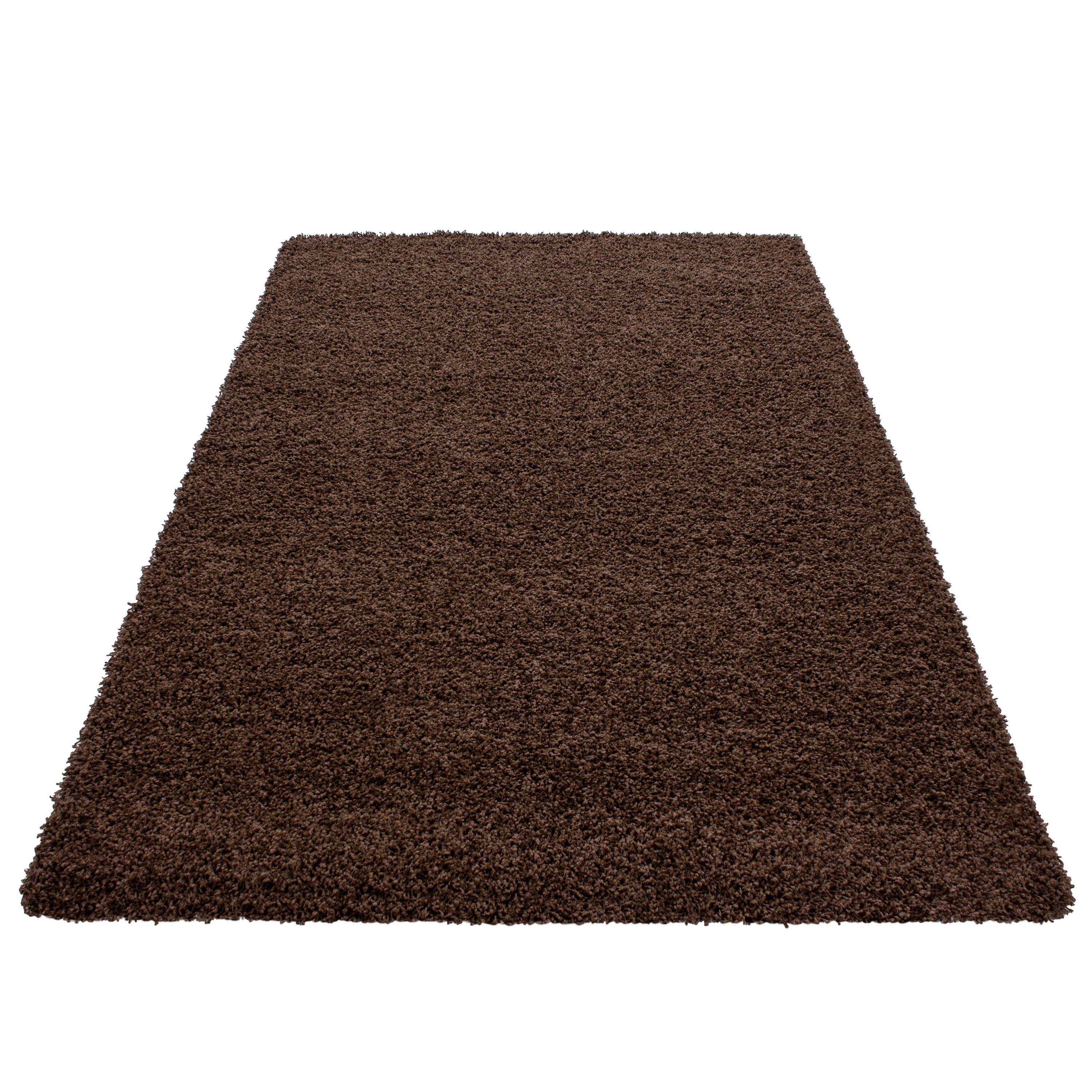 Hochflor Teppich Braun Life 160x230 Cm