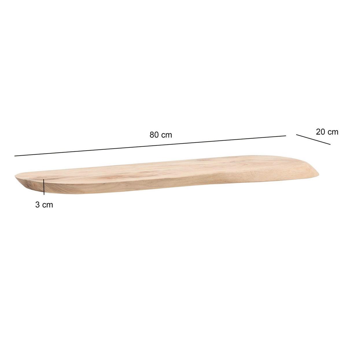 WANDBOARD Akaziefarben B: 80cm - Akaziefarben, Design, Holz (80/3/20cm) - Livetastic