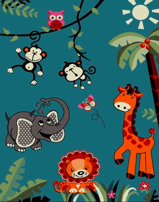 Kinderteppich Diamond Kids 21822 - Türkis/Orange, Basics, Textil (120/170cm)
