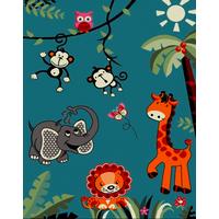 Kinderteppich Diamond Kids 21822 - Türkis/Orange, Basics, Textil (120/170cm)