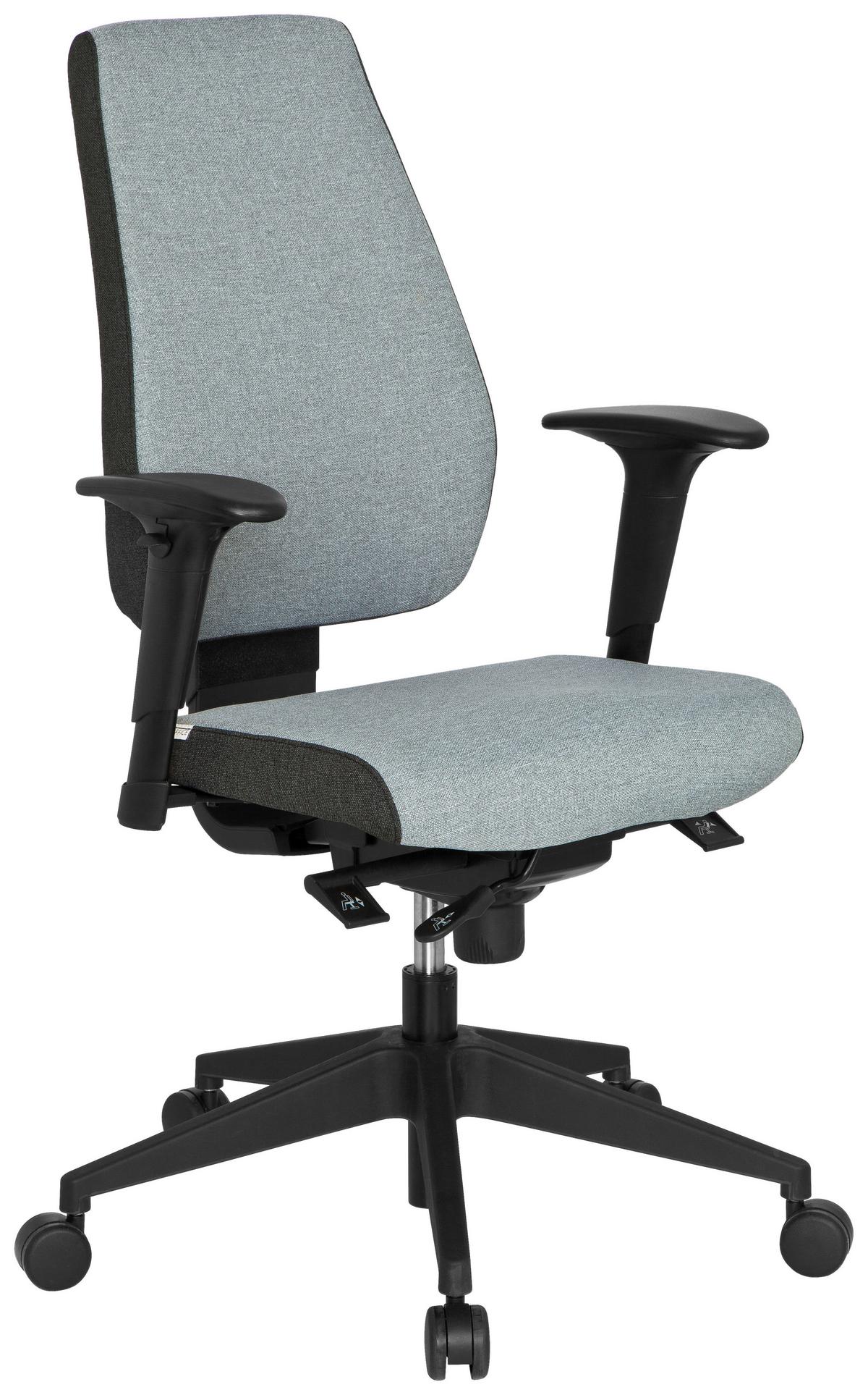 Drehstuhl Pro-Tec 500 Grau - Schwarz/Grau, MODERN, Kunststoff/Textil (56/123/47cm) - MID.YOU