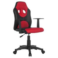Jugenddrehstuhl Kid Racer Al Rot/schwarz - Rot/Schwarz, Basics, Kunststoff (54/90-100/48cm) - MID.YOU