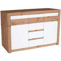 Kommode grifflos + Soft-Close B 142cm Kashmir, Eiche/Weiß - Eichefarben/Weiß, MODERN, Holzwerkstoff (142cm) - James Wood