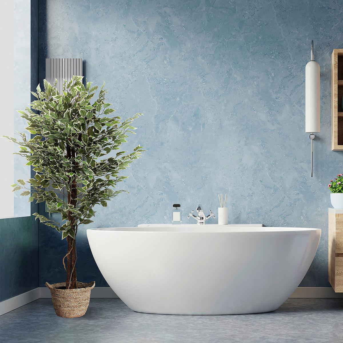 Kunstpflanze Ficus - Schwarz/Braun, Basics, Kunststoff (80/165/80cm) - MID.YOU